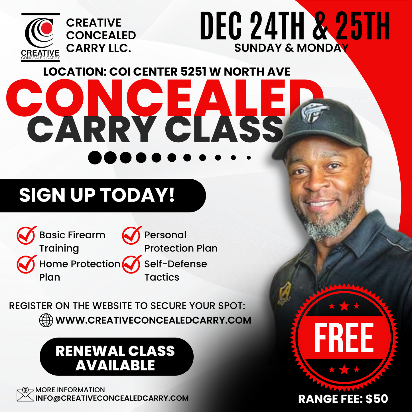 Free Concealed Carry Class (COI Center) – Creative Concealed Carry